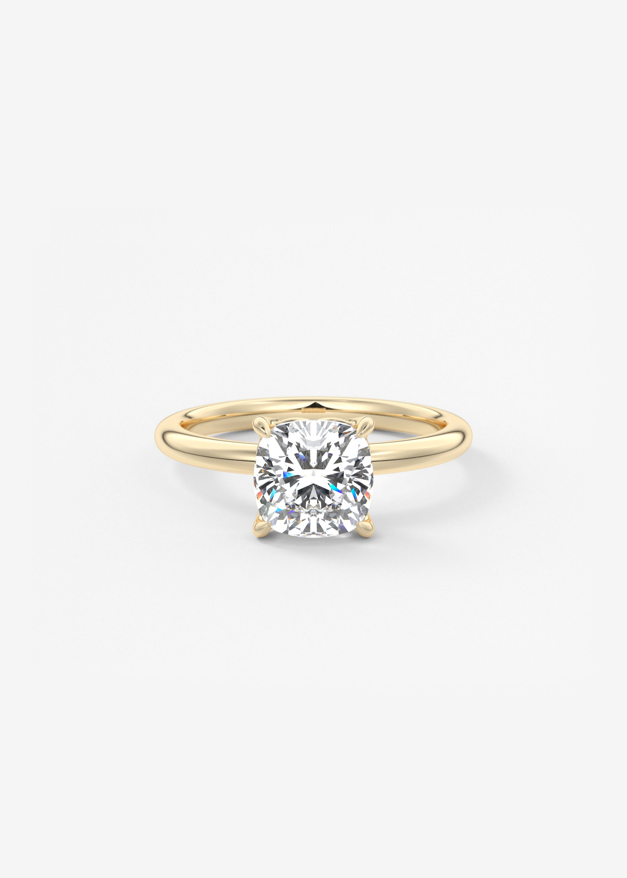 Oval Solitaire With Raised Basket Gallery Lab Grown Diamond Engagement Ring